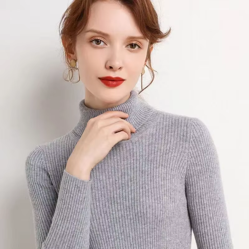 Pull Col Roulé Femme 2026 – Nouvelle Collection Automne Hiver – Style Coréen Slim – Chandail Tricoté