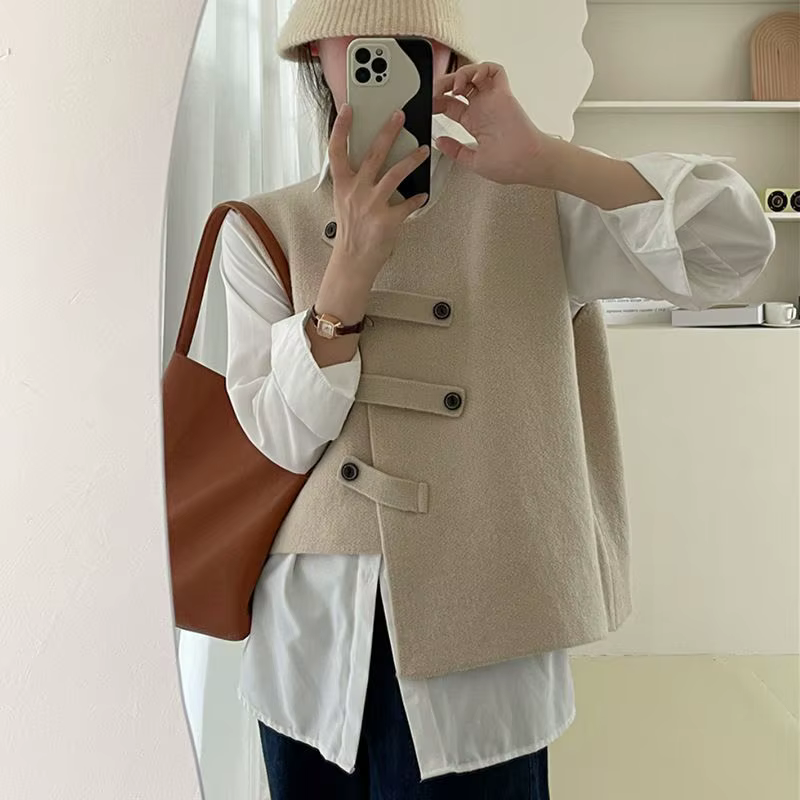 Gilet irrégulier 2025, haut Cardigan Camisole sans manches, Design printemps et automne