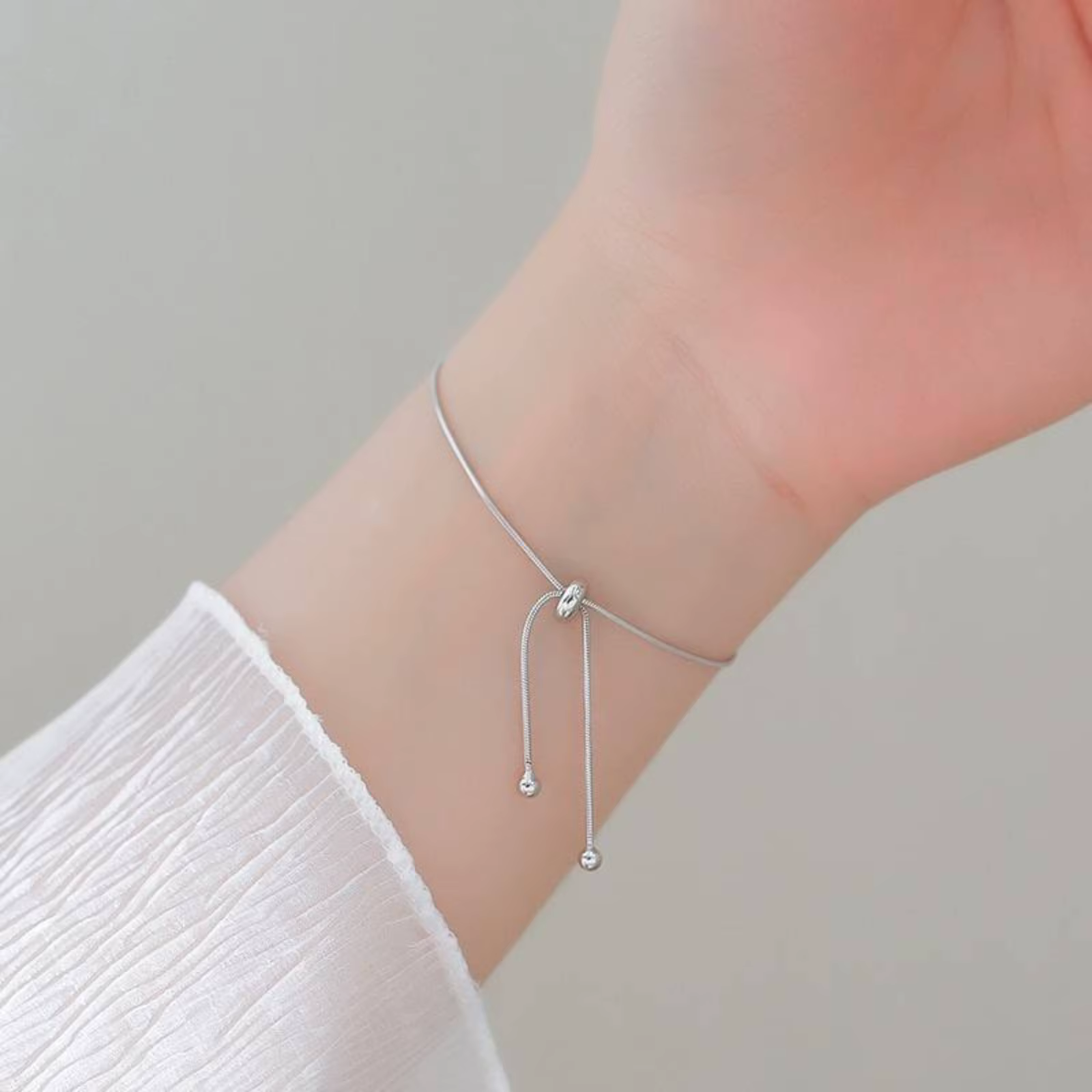 Bracelet réglable en chaîne serpent pour femmes et filles, accessoires de bijoux en acier inoxydable