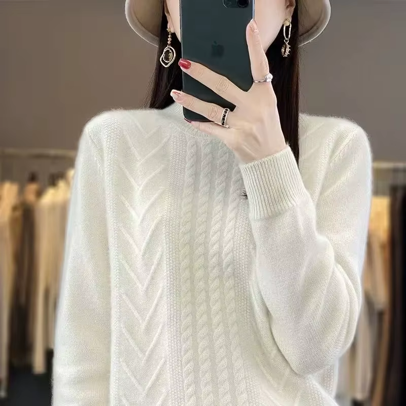 Pull à col roulé femmes 2024 automne hiver hauts coréen mince femmes Pull Pull tricoté Pull Femme Hi