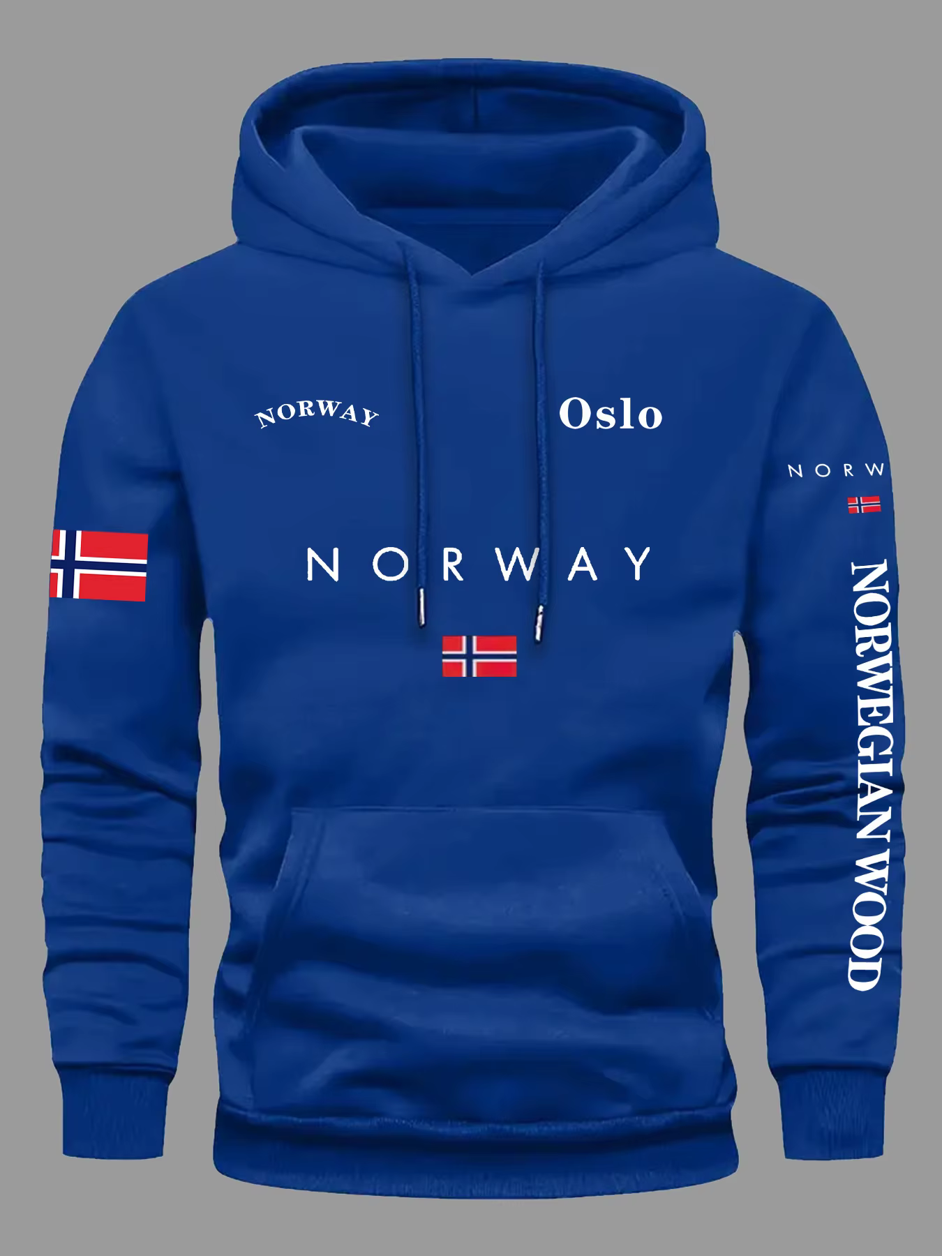 Sweat-shirt à capuche avec drapeau de la Norvège pour hommes et femmes, vêtements de sport de plein