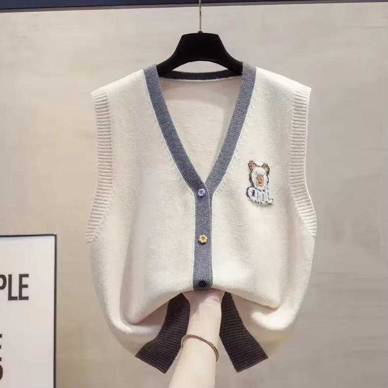 Cardigan gilet gilet gilet femmes 2025 printemps et automne nouveau lâche cheval pince couches pull 