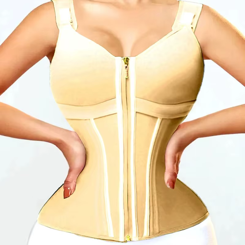 Gilet violet Faja ceinture colombienne haute Compression taille formateur avec fermeture éclair minc