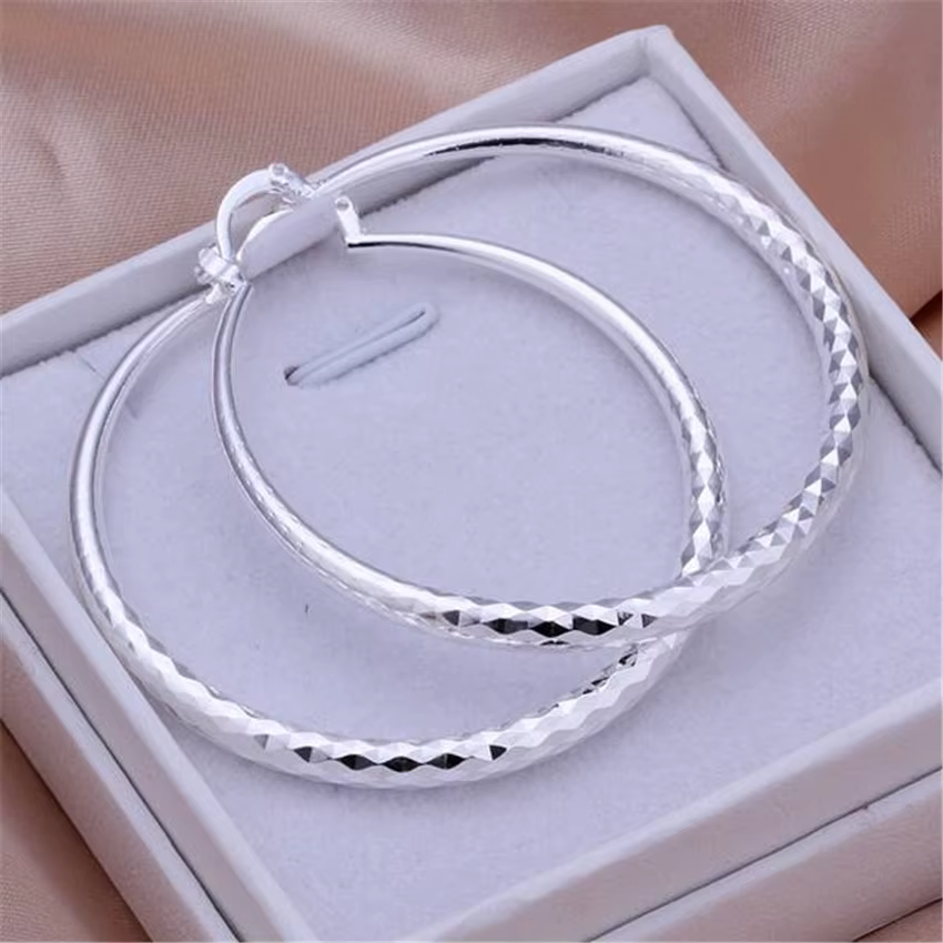 Boucles d'oreilles créoles circulaires pour femmes, breloques de 3CM, jolis bijoux à la mode pour fê