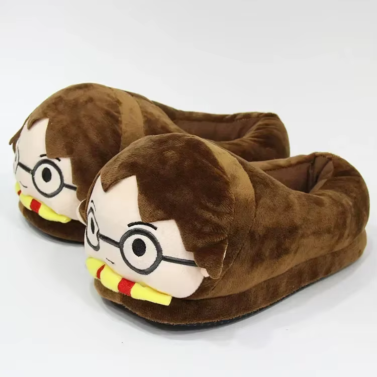 Harries Potters – pantoufles d'hiver en peluche, chaudes et épaisses, en coton, pour Couple d'intéri
