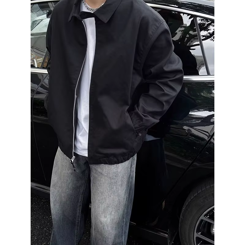 Blouson Vert Armée Cleanfit pour Homme – Tendance Printemps-Automne, Style Décontracté Haut de Gamme