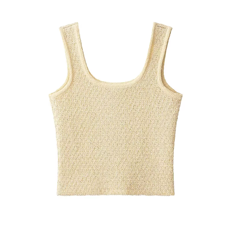 Cardigans tricotés à paillettes pour femmes, couleur unie, un bouton, manches courtes, gilet Slim, e