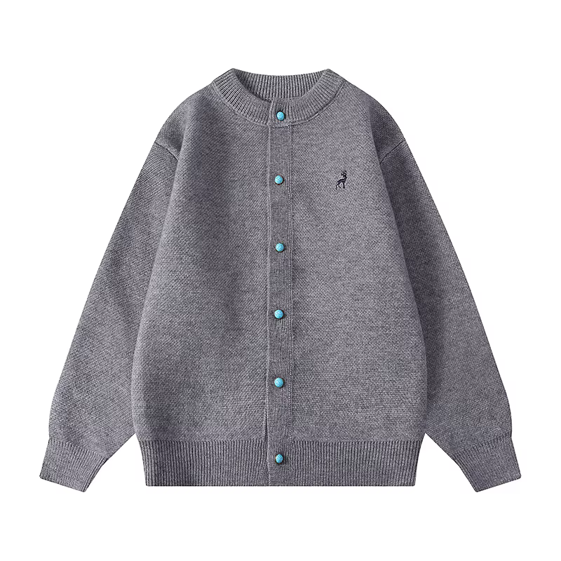 Cardigan en tricot pour hommes, Style court, pull décontracté, coupe régulière, ouvert sur le devant