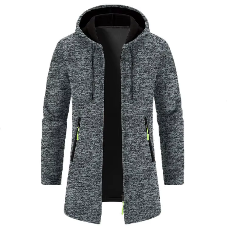 Sweat-shirt à capuche pour homme, manches longues, fermeture éclair, surdimensionné, haut d'hiver, m