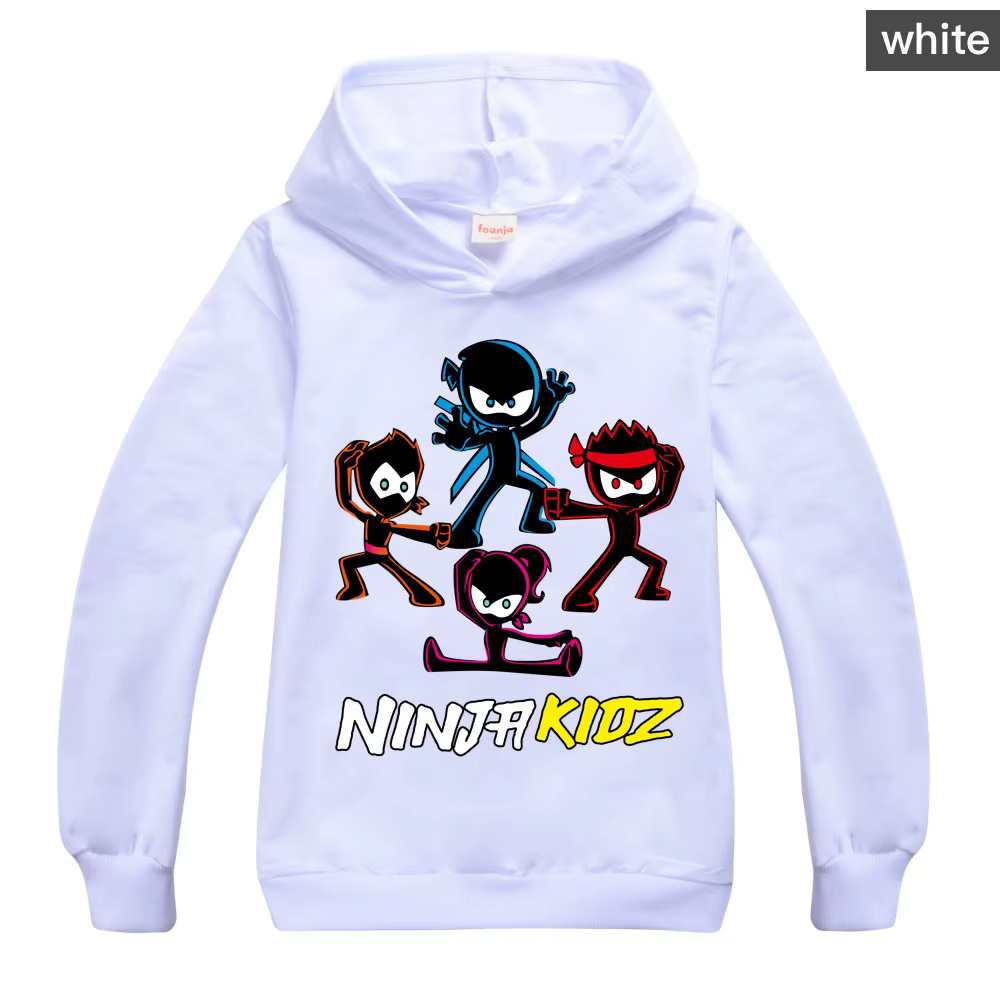 NINJA KIDZ – sweat-shirt en coton pour enfants, vêtements pour garçons et filles, pull de jeu animé,