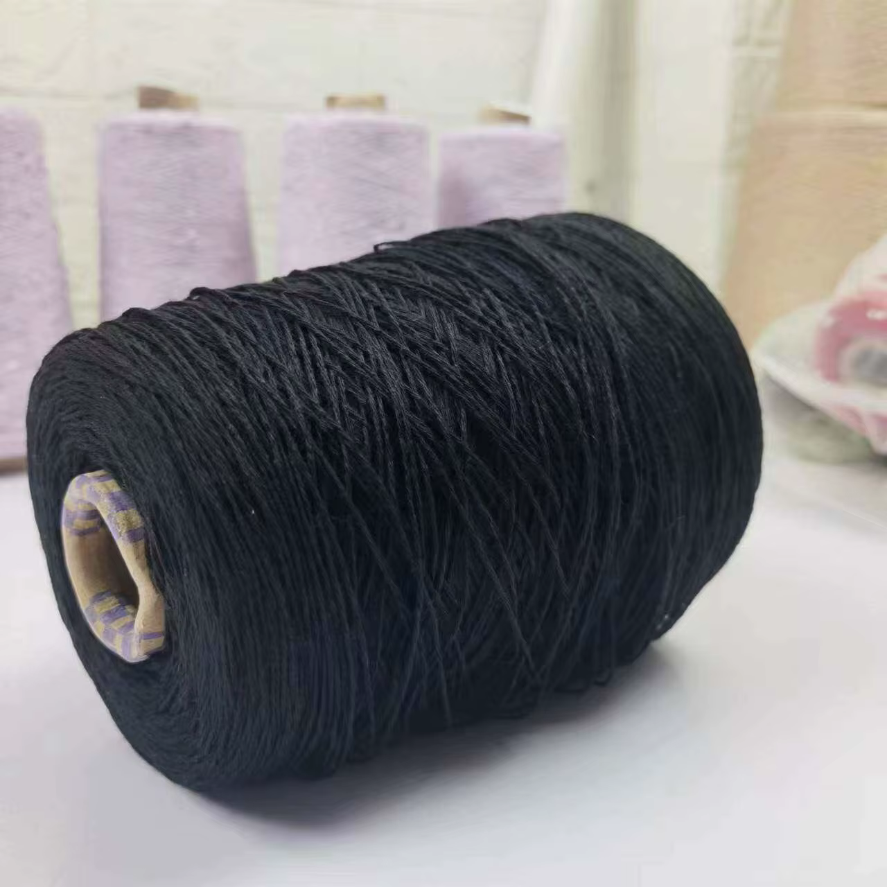 500g de lin de soie italien pour tricot à la main, fil torsadé résistant taille 6, fil à crocheter,
