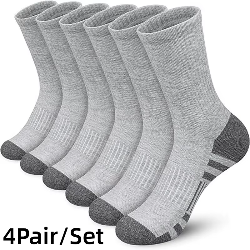 Chaussettes de randonnée respirantes anti-ampoules en maille pour hommes, avec coussinets, pour la r