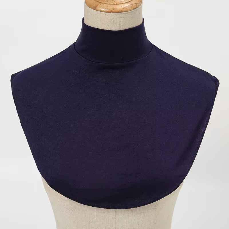 Faux col roulé en Modal pour femmes, Extension Hijab islamique, couleur unie, demi-haut, chemisier,
