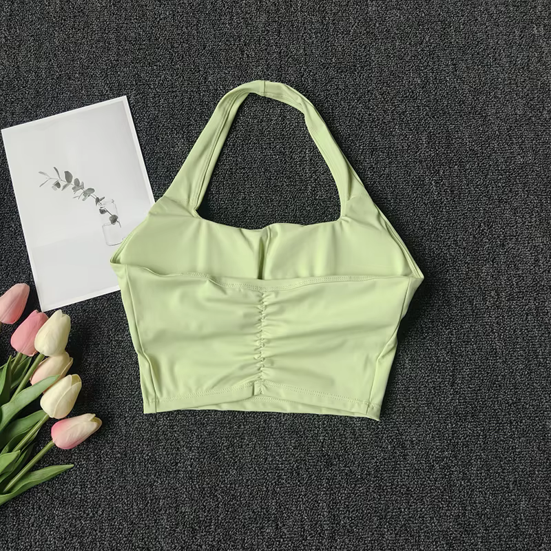 Gilet de sport pour femmes portant un coussin de poitrine, soutien-gorge de Fitness antichoc avec co