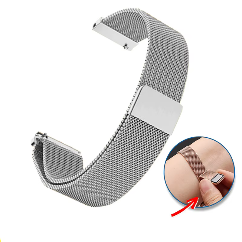 Milan Magnetic Mesh Belt Watchband pour les D-W de citoyens Longines Omega Samsung Huawei Watch Stra