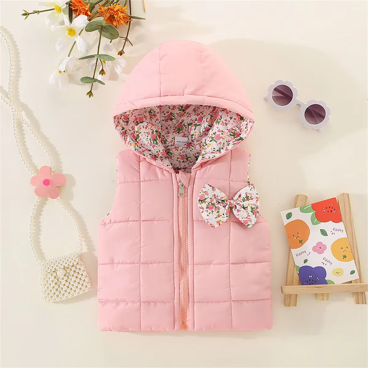 Manteau gilet pour bébé fille, vêtements épais et chauds pour enfants (6 mois à 3 ans), automne et h