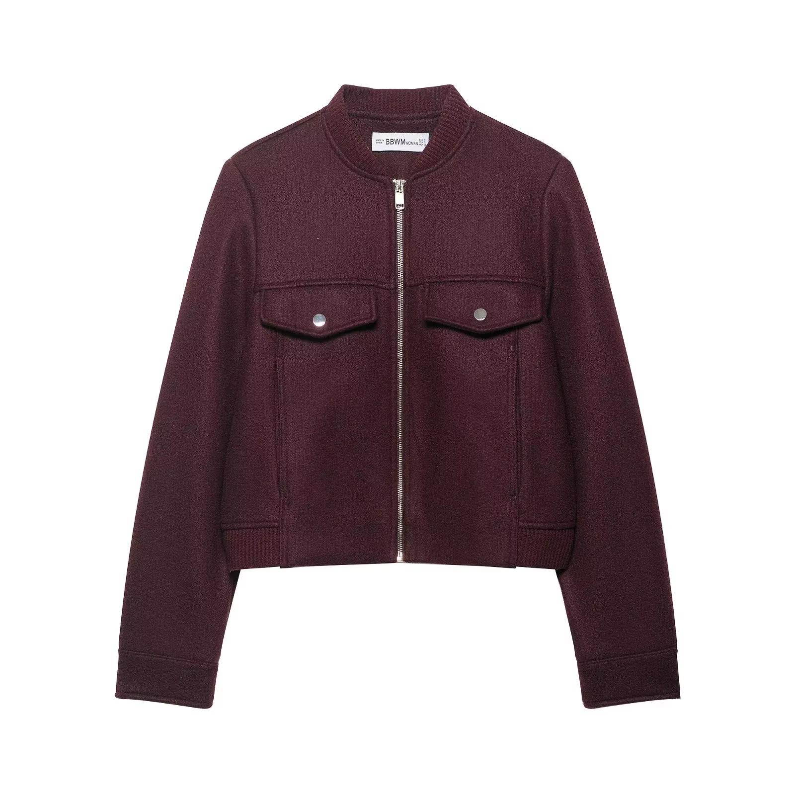 HH femmes 2025 nouvelle mode polyvalent col rond manteau court femme tempérament haute rue décontrac