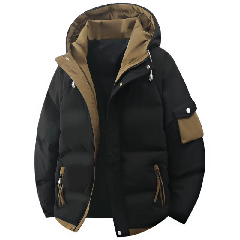 Veste pour homme à col montant, parka d'hiver, nouvelle veste en duvet, veste chaude en polaire, ves