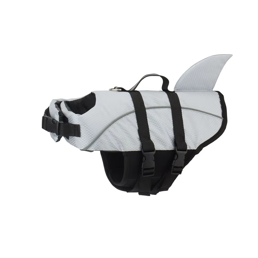 Veste de sauvetage requin pour animaux domestiques, gilet de natation pour chiens, manteau d'été pou