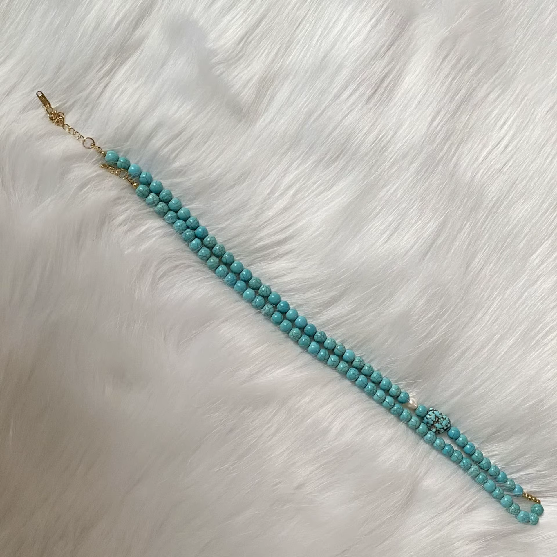 Collier de perles de pin vert de haute qualité, 70cm, chaîne de pull pour femmes, bijoux tendance, c
