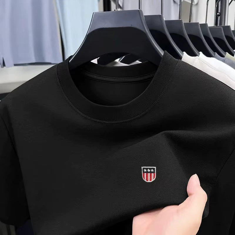 T-shirt à manches courtes et col rond pour hommes, marque haut de gamme, imprimé, en coton, conforta