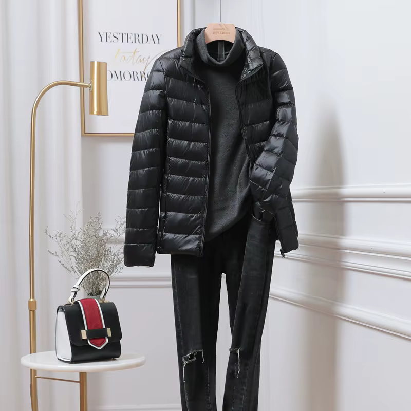 Doudounes à capuche ultralégères pour femmes, 2023 duvet de canard blanc, parkas décontractées, comp