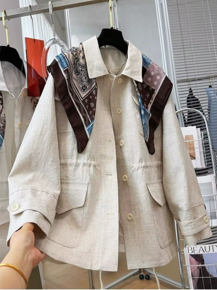 Manteaux en coton simples à manches longues SuperAen pour femmes, nouvelle collection printemps 2026