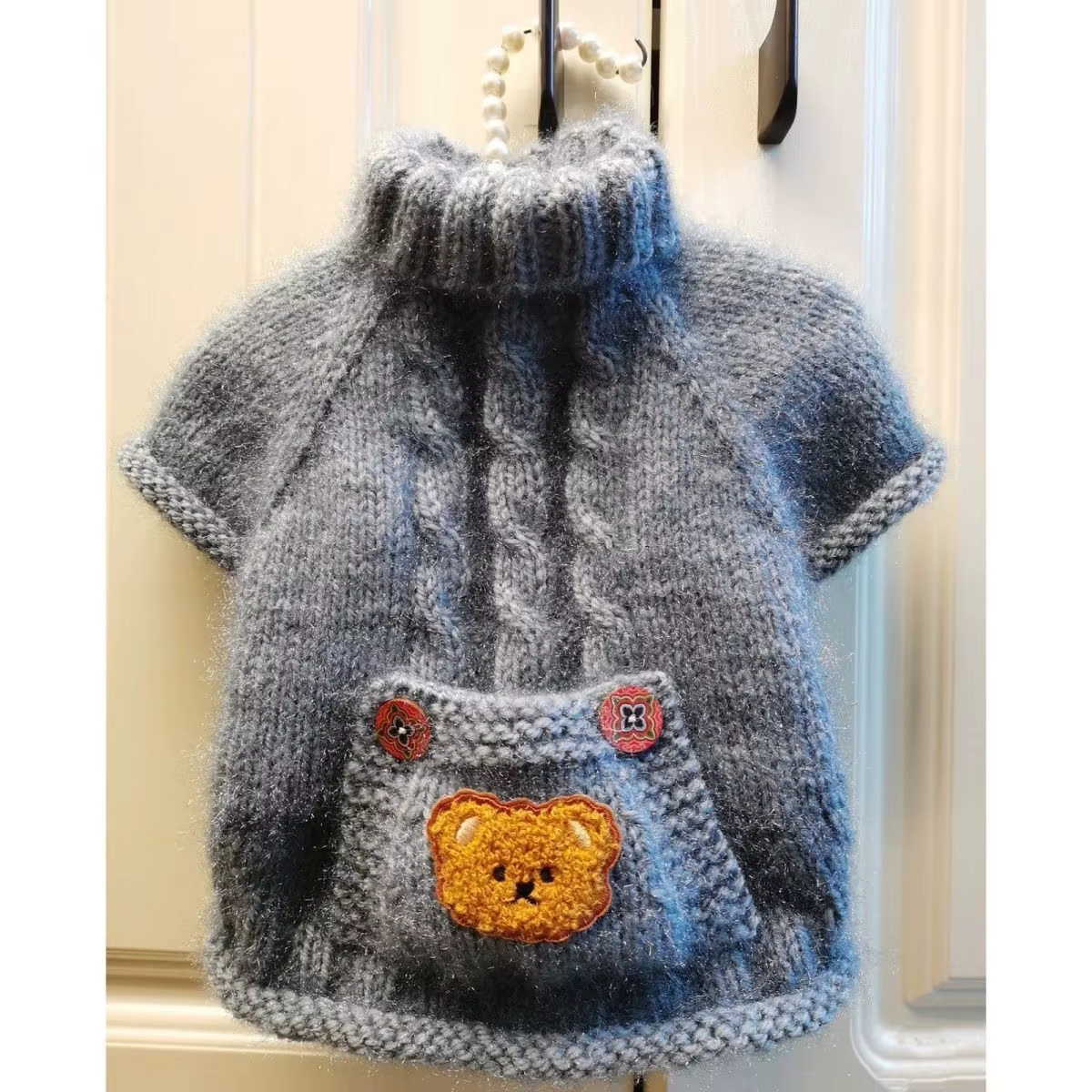 Pull ours de poche pour animaux de compagnie, vêtements chauds d'hiver pour chiens de petite à moyen