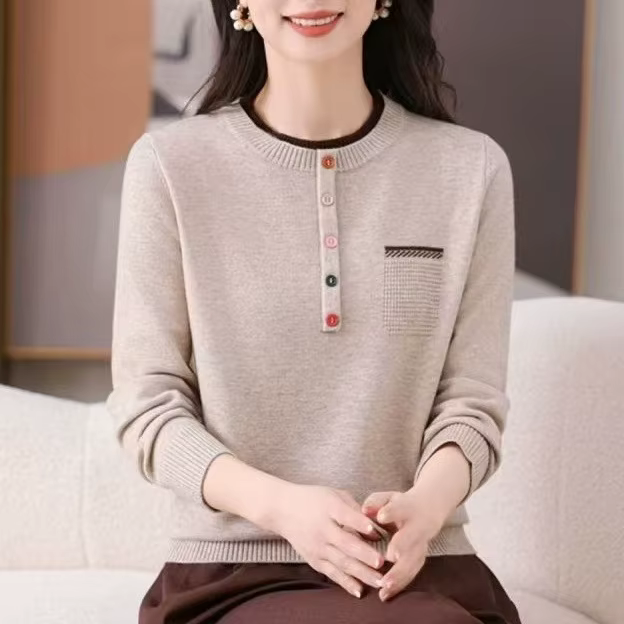 Pulls Femmes hauts nouveau printemps automne tricots Femme vêtements décontracté tricoté Blouse femm