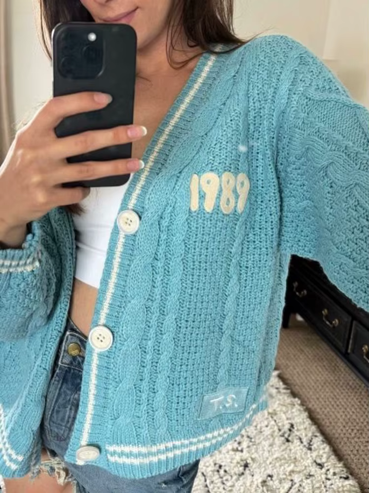 TS Seagulls-Cardigan confortable en tricot épais pour femme, pull boutonné, veste pour adolescents,