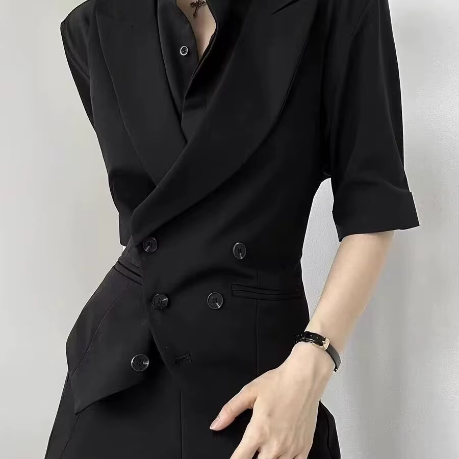 Gilet de costume croisé pour homme, style britannique rétro, décontracté et professionnel, couleur u