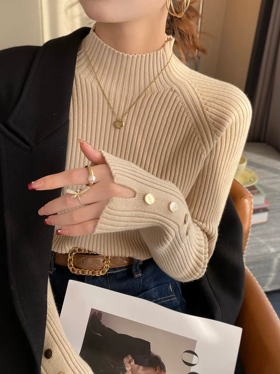 Automne hiver pull femmes pulls à manches longues hauts vêtements mince tricot doux pull Streetwear 