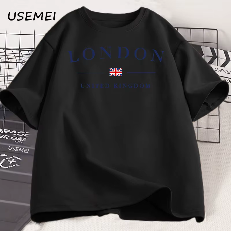 Londres T-Shirt angleterre voyage T-Shirt homme femme imprimé coton à manches courtes t-shirts mode