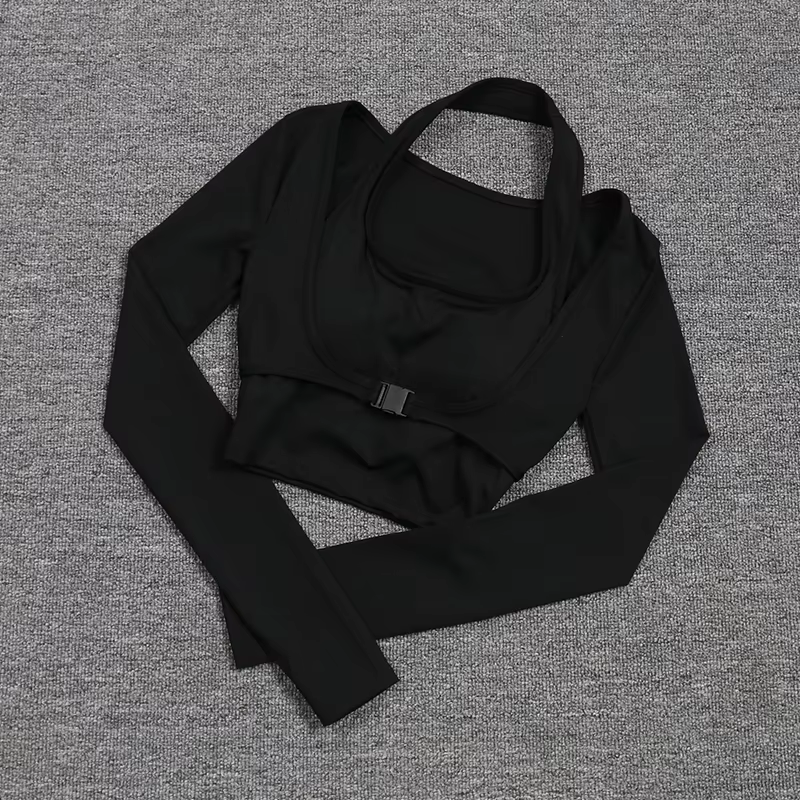 Costume de Yoga à col suspendu pour femmes, sous-vêtements amincissants, sport, entraînement, hauts 