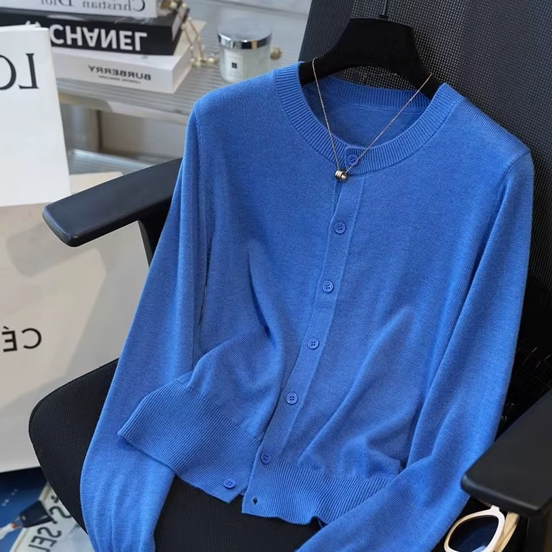 Cardigan fin pour femmes, vêtements d'automne, manteau de base, veste pour femmes, vêtements d'extér