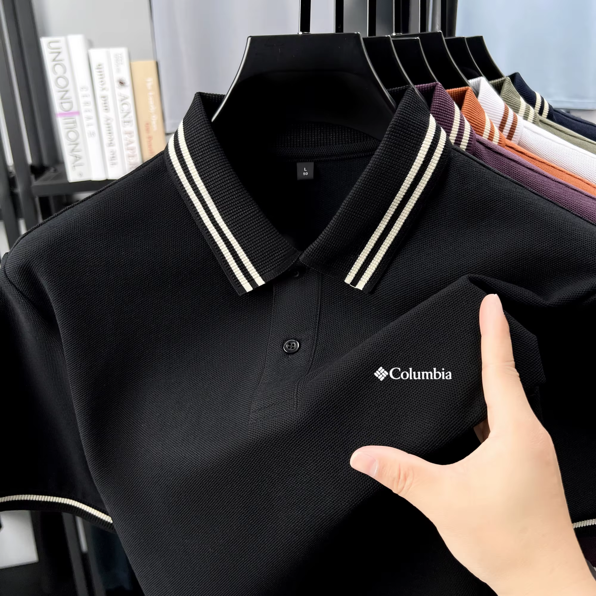 Nouveau T-shirt polo d'été pour homme style Columbia, décontracté et confortable, idéal pour le spor