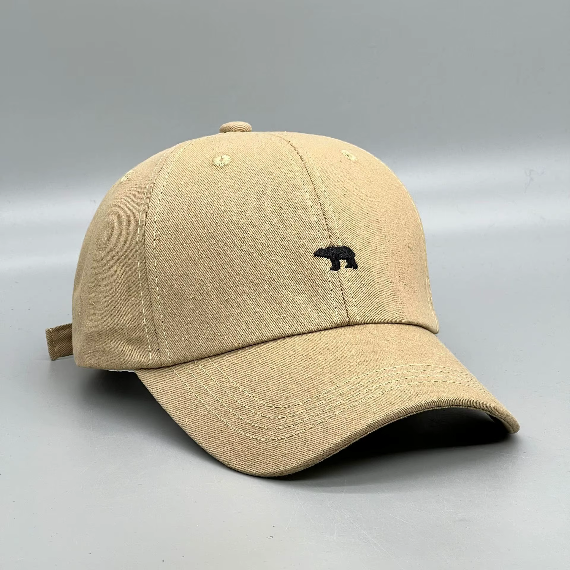 Casquette de baseball brodée d'un ours polaire, polyvalente pour l'été, avec une large visière pour
