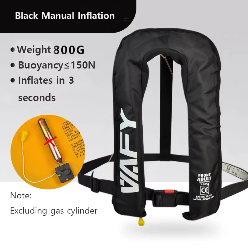 Gilet de sauvetage gonflable automatique/manuel, gilet de sauvetage approuvé CE 150N PFD, profil bas