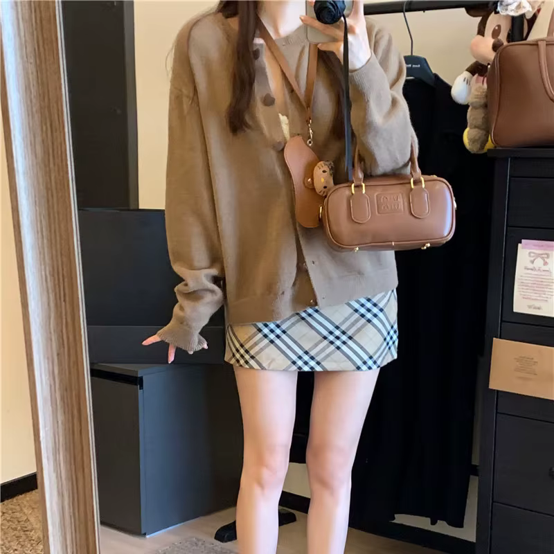 Cardigan tricoté pour femmes en automne, veste pull ample et douce avec boutons d'amour, tendance