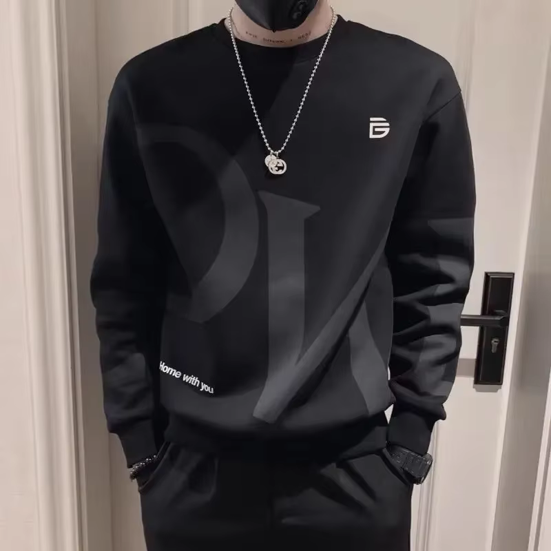 Pull à col rond PVD pour hommes, sweat-shirt, style coréen, streetwear S, haute qualité, automne, no