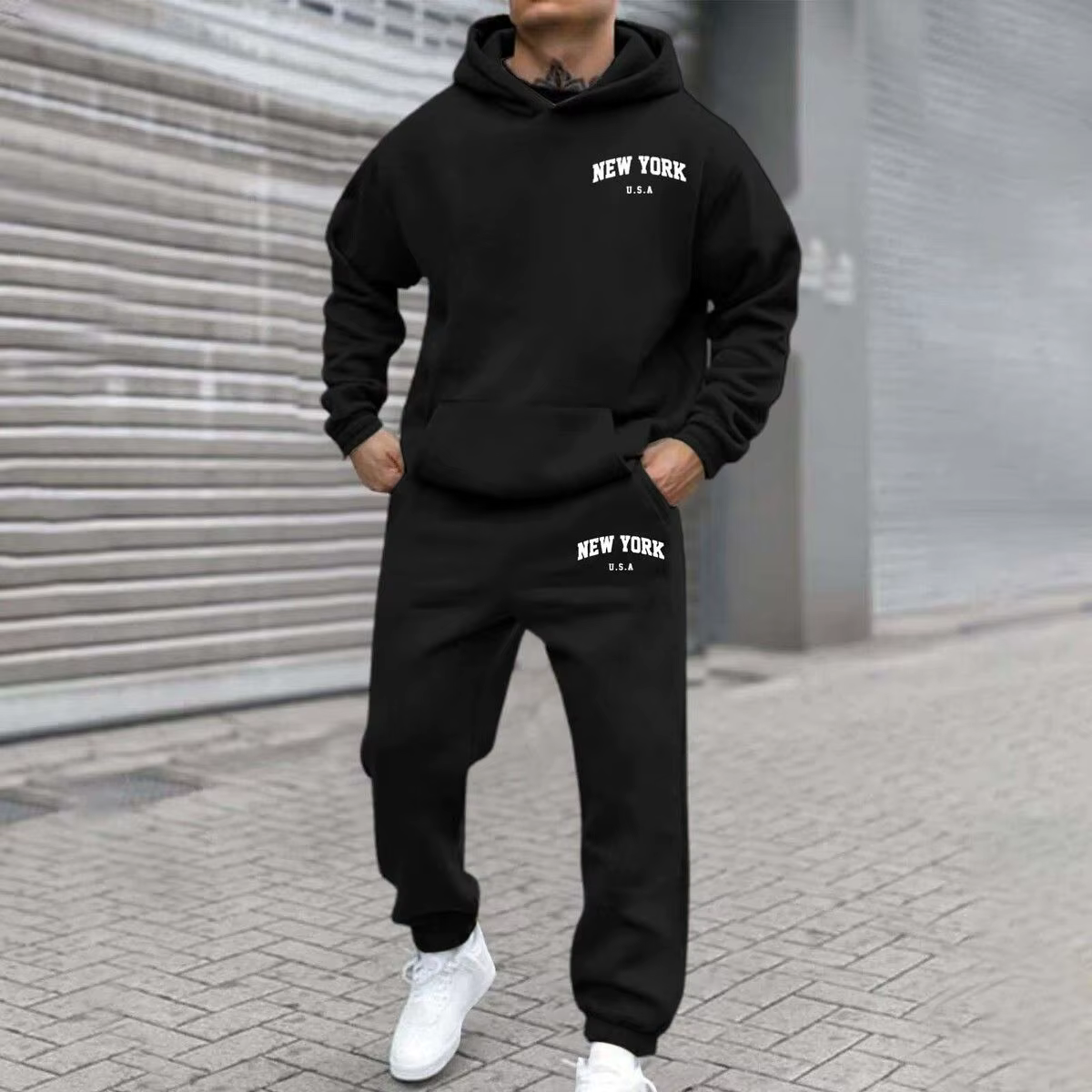 Amazon transfrontalier vente chaude nouveauté hommes et femmes Streetwear à la mode polaire à capuch