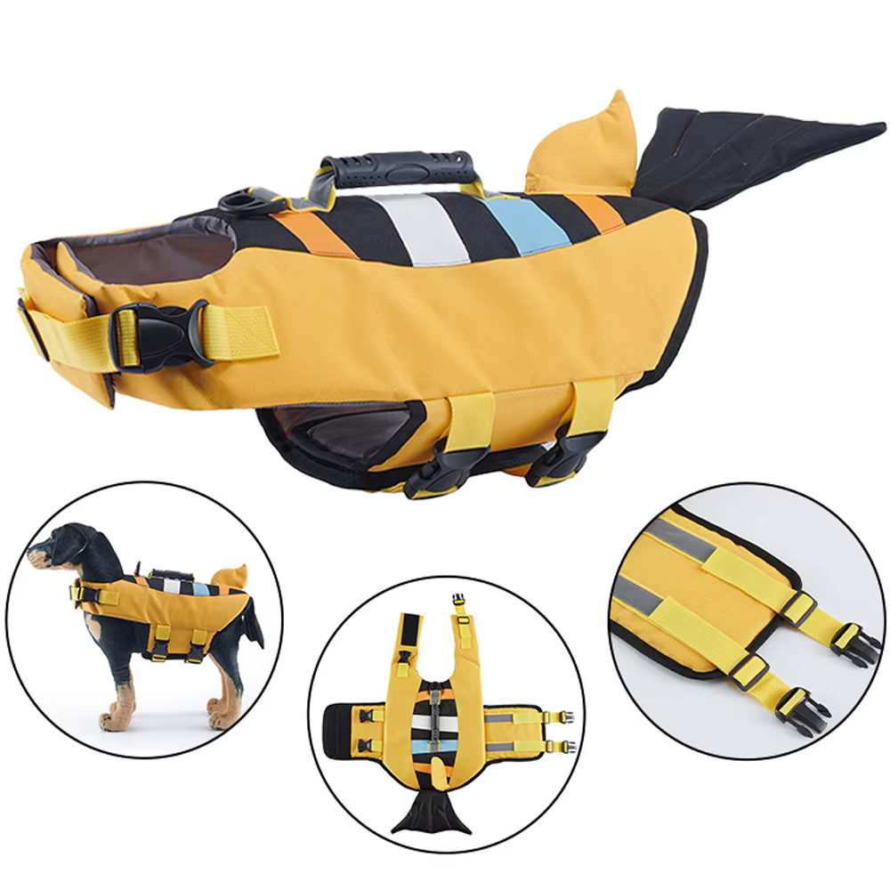 Gilet de flottaison pour chien, gilet de sauvetage pour la natation, gilets de flottaison, haute flo
