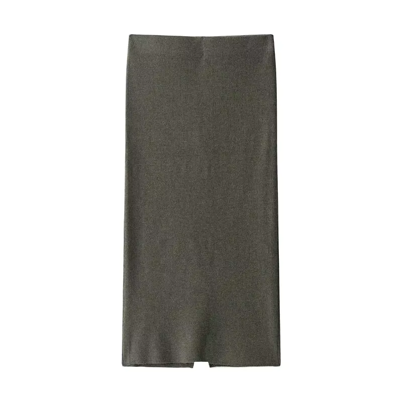 Ensemble jupe Cardigan tricoté à carreaux pour femmes, manches longues, simple boutonnage, pull Slim