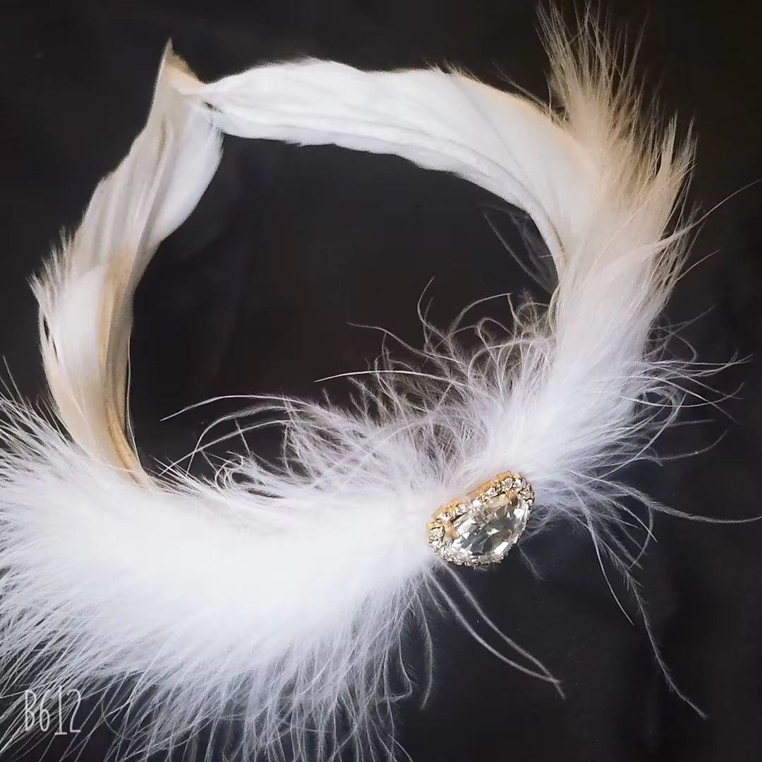 Plumes de ballet pour femmes, bandeau de sauna, accessoires pour cheveux, fzheaddress