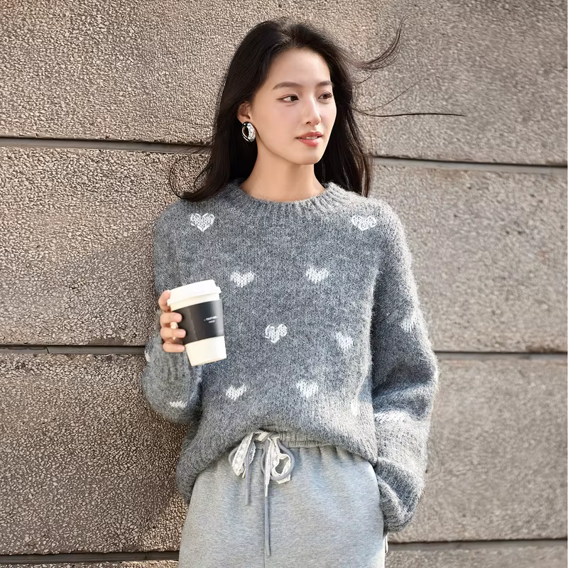 SENTUBILA Nouveaux pulls pour femmes Automne Hiver 2026 Pulls tricotés à épaules tombantes Vêtements