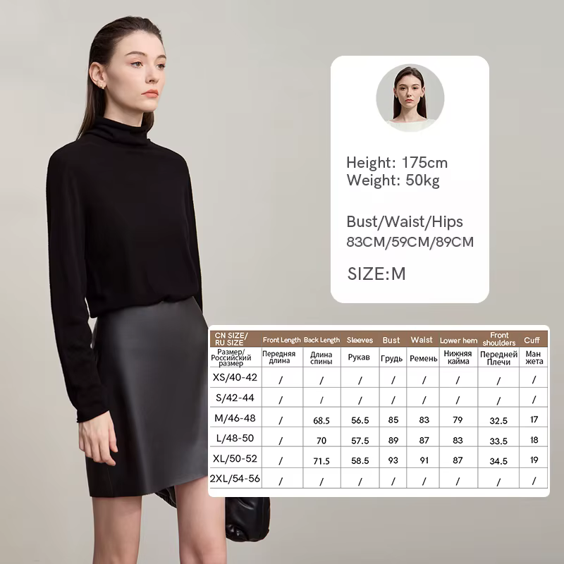 AMII femmes pull tout laine tricoté manches longues basique solide haut femme 2025 automne nouveau p