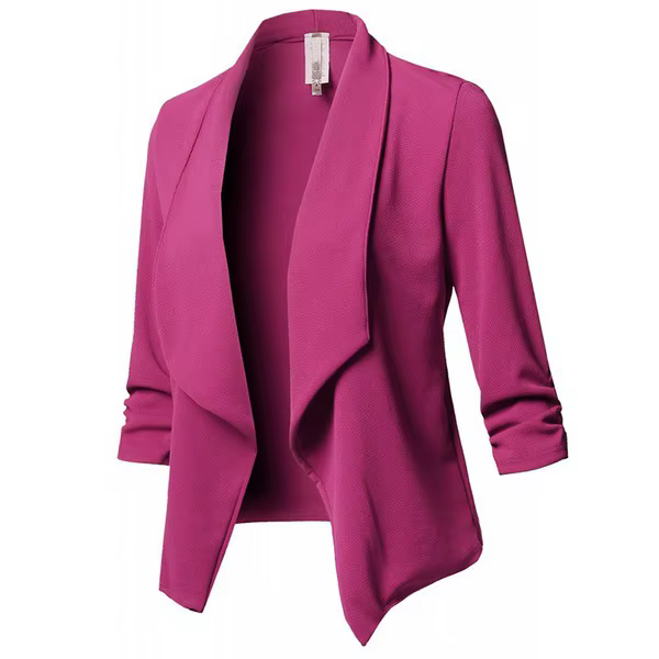 Blazer élégant à manches longues pour femme, parfait pour le bureau ou les sorties en soirée