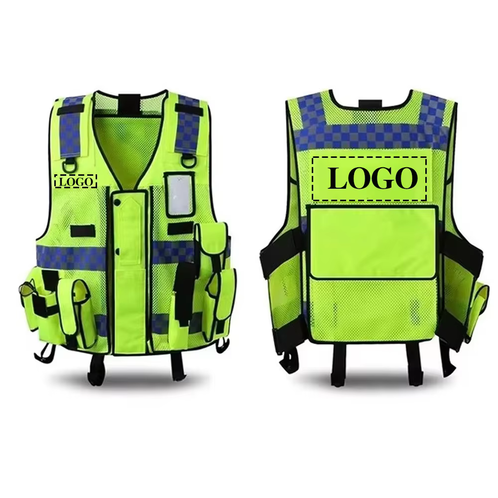 Gilet de travail haute visibilité, vêtements de sécurité multi-poches pour travailleurs de la Constr