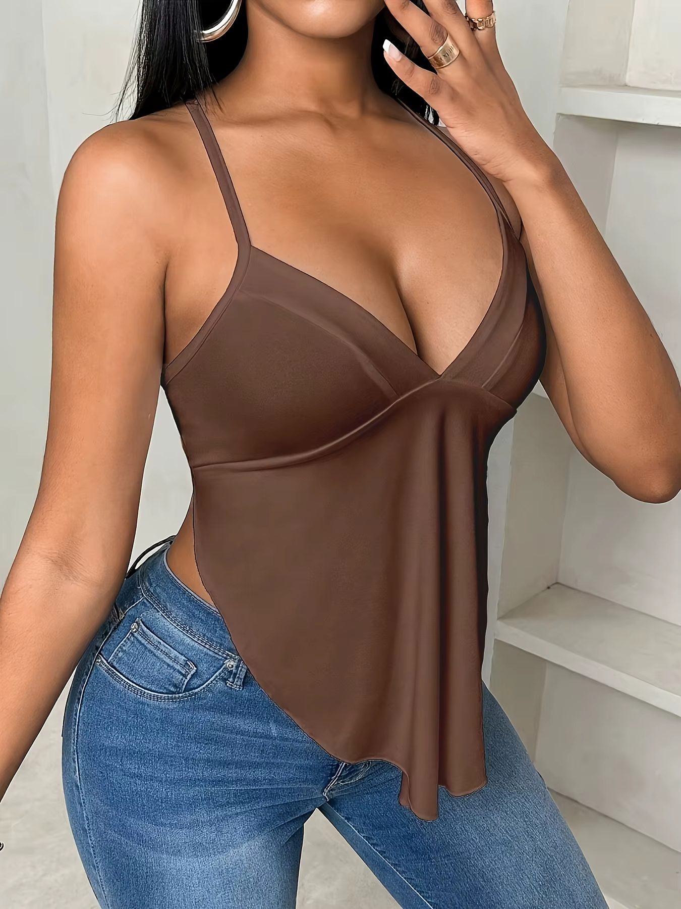 Gilet tissé surdimensionné blanc pour femme, gilet ample décontracté, adapté aux vêtements d'été, bl
