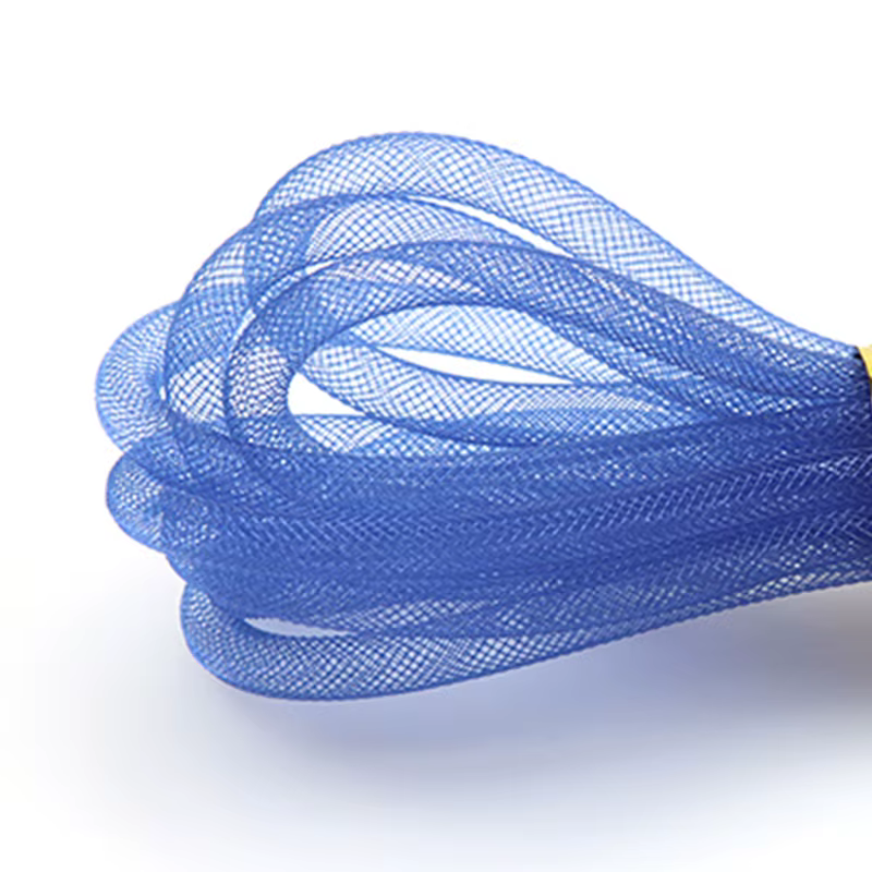 Corde tubulaire en maille polyester tressée, 6mm, pour document, bracelet/collier, starter en tissu,
